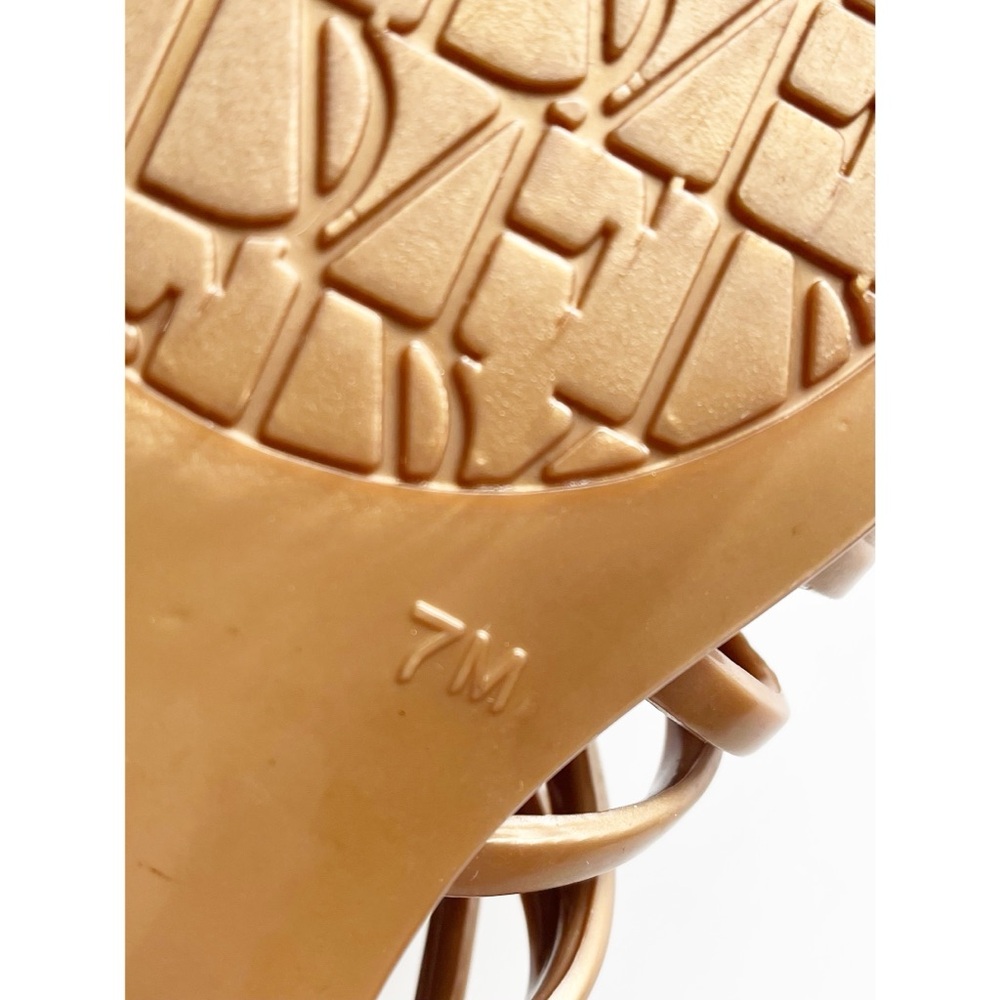 Diane Von Furstenburg Jaya bronzed gold jelly sandals sz 7 - Picture 7 of 9